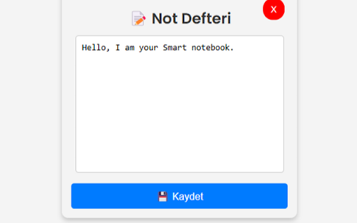 Akıllı Yardımcı Not Defteri  from Chrome web store to be run with OffiDocs Chromium online