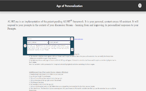 AL3RT Personalized!  from Chrome web store to be run with OffiDocs Chromium online