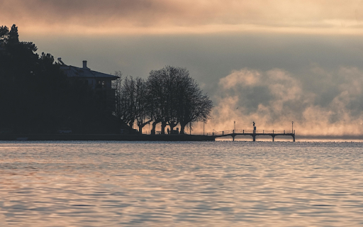 A Lake at Dawn  from Chrome web store to be run with OffiDocs Chromium online