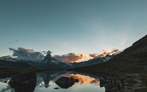 A Lake Surrounded by Mountains  from Chrome web store to be run with OffiDocs Chromium online