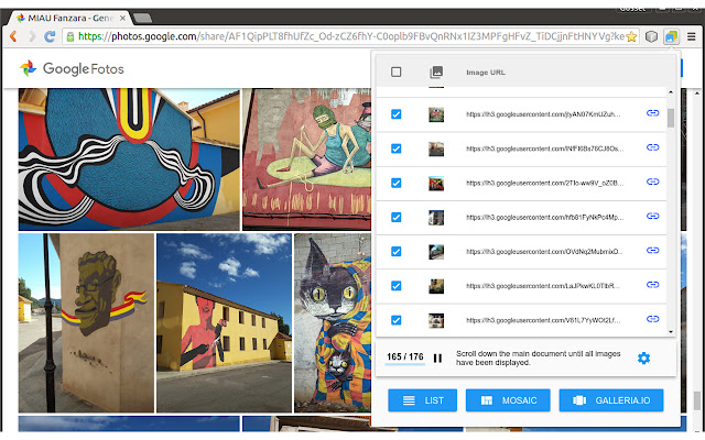 Album  from Chrome web store to be run with OffiDocs Chromium online
