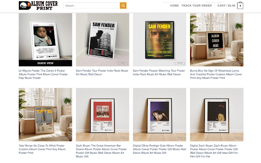 Album Cover Print by AI Generator  from Chrome web store to be run with OffiDocs Chromium online