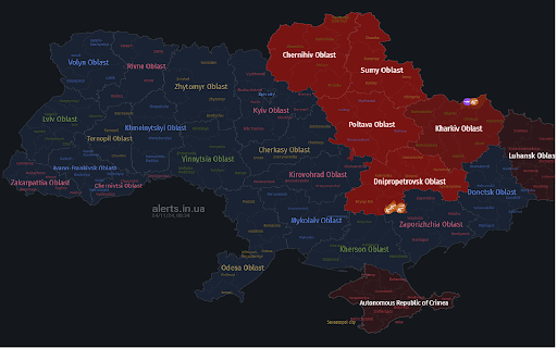Alert in Ukraine  from Chrome web store to be run with OffiDocs Chromium online
