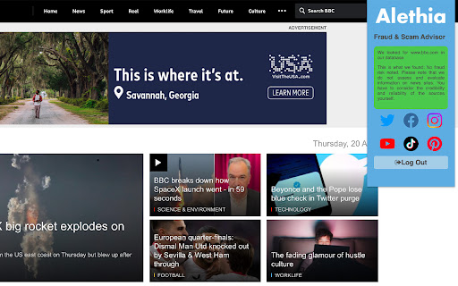 Alethia  from Chrome web store to be run with OffiDocs Chromium online