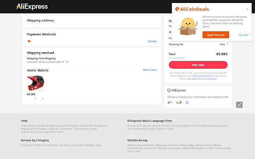 AliCoinsDeals  from Chrome web store to be run with OffiDocs Chromium online