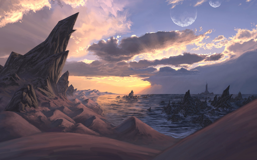 Alien Shore at Dusk  from Chrome web store to be run with OffiDocs Chromium online
