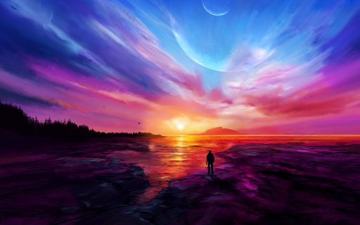 Alien Sunset  from Chrome web store to be run with OffiDocs Chromium online