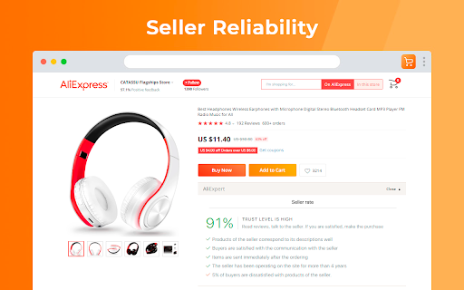 AliExpert Shopping Assistant  from Chrome web store to be run with OffiDocs Chromium online