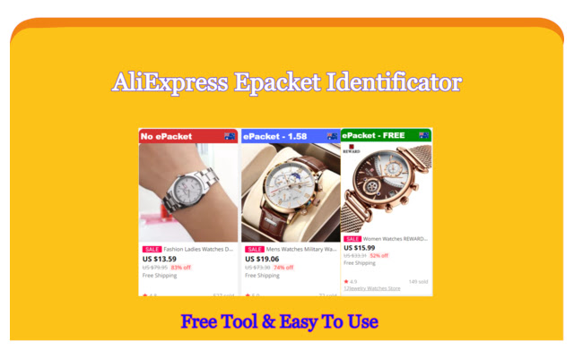 AliExpress Epacket Identificator  from Chrome web store to be run with OffiDocs Chromium online