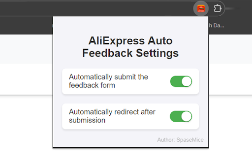 AliExpress Feedback Automation  from Chrome web store to be run with OffiDocs Chromium online