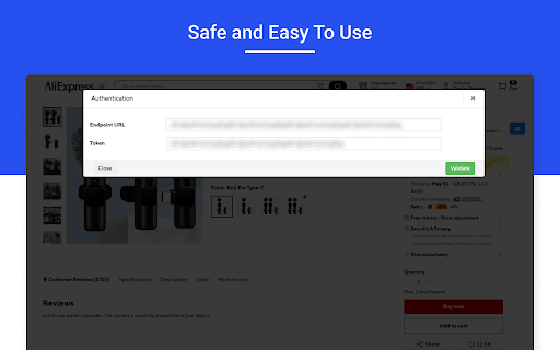 AliExpress Importer for Wix  from Chrome web store to be run with OffiDocs Chromium online