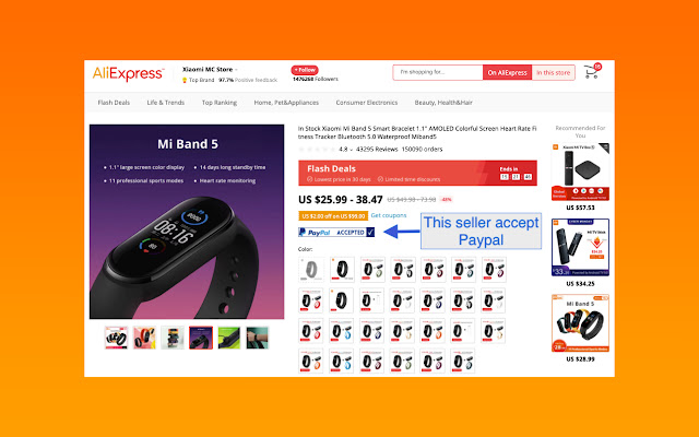 AliExpress Paypal  from Chrome web store to be run with OffiDocs Chromium online