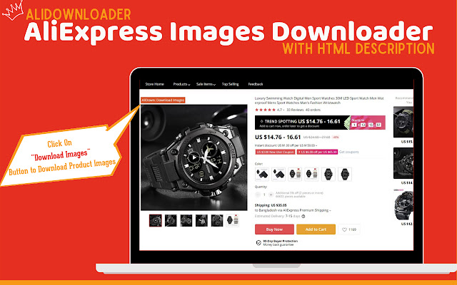 Aliexpress Product Image Downloader  from Chrome web store to be run with OffiDocs Chromium online