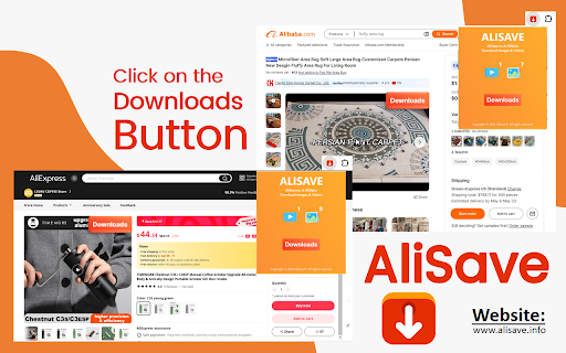AliSave Download Ali Images  Videos  from Chrome web store to be run with OffiDocs Chromium online