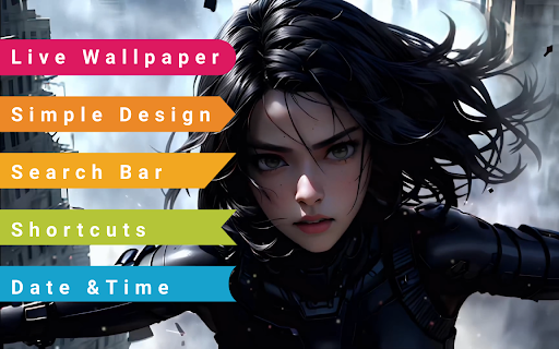 Alita Cybernetic Warrior Live Wallpaper  from Chrome web store to be run with OffiDocs Chromium online