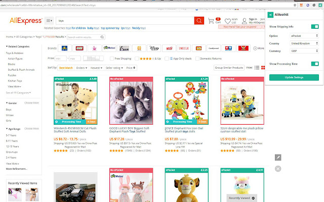 Alitoolkit Aliexpress.com Product Importer  from Chrome web store to be run with OffiDocs Chromium online