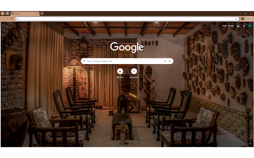 A Living Room with a Wall Full of Masks  from Chrome web store to be run with OffiDocs Chromium online