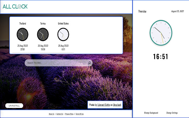 All Clock  from Chrome web store to be run with OffiDocs Chromium online