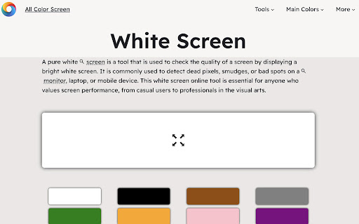 AllColorScreen  from Chrome web store to be run with OffiDocs Chromium online