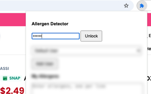 Allergen Detector  from Chrome web store to be run with OffiDocs Chromium online