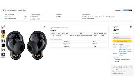 All Seller Tools  from Chrome web store to be run with OffiDocs Chromium online