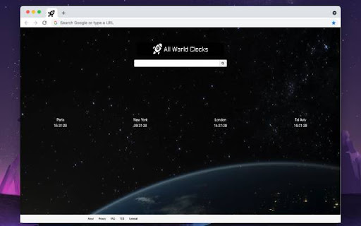 All World Clocks  from Chrome web store to be run with OffiDocs Chromium online