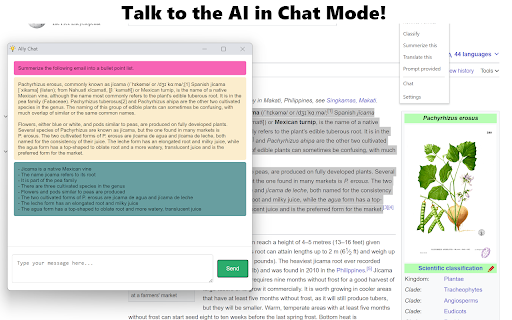 Ally  from Chrome web store to be run with OffiDocs Chromium online