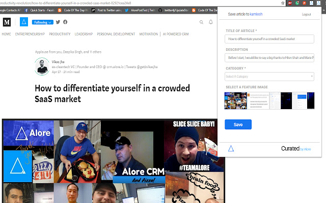 Alore Curated  from Chrome web store to be run with OffiDocs Chromium online