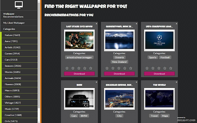 A lot of Wallpapers  from Chrome web store to be run with OffiDocs Chromium online