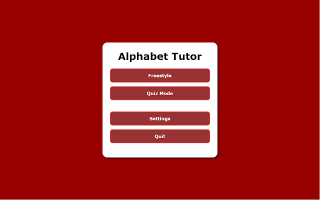 Alphabet Tutor  from Chrome web store to be run with OffiDocs Chromium online