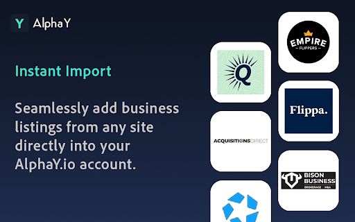 AlphaY.io One Click Import  from Chrome web store to be run with OffiDocs Chromium online
