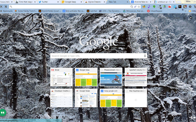 Alpine Dreams из интернет-магазина Chrome будет работать с онлайн-версией OffiDocs Chromium