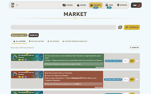 Altered Uniques  from Chrome web store to be run with OffiDocs Chromium online