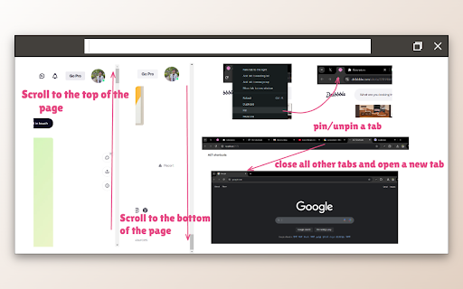 ALT Shortcuts  from Chrome web store to be run with OffiDocs Chromium online