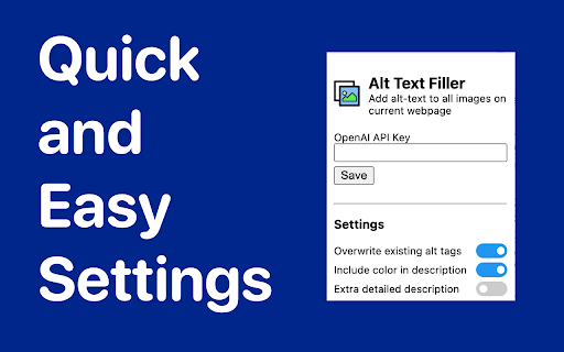 Alt Text Filler  from Chrome web store to be run with OffiDocs Chromium online