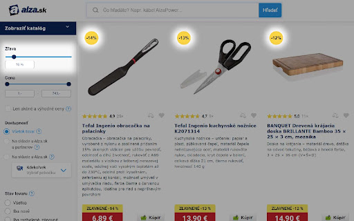 Alza Discount Filter  from Chrome web store to be run with OffiDocs Chromium online