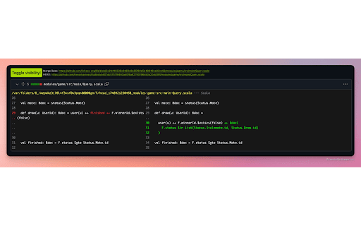 Amadiff  from Chrome web store to be run with OffiDocs Chromium online