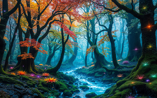 A magical land appears in the brilliant sunset  from Chrome web store to be run with OffiDocs Chromium online