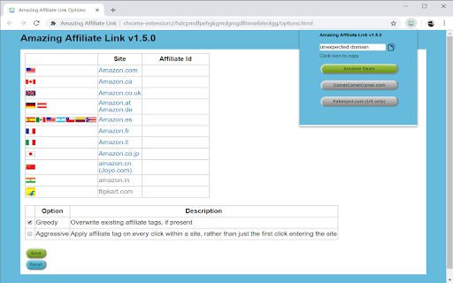 Amazing Affiliate Link  from Chrome web store to be run with OffiDocs Chromium online