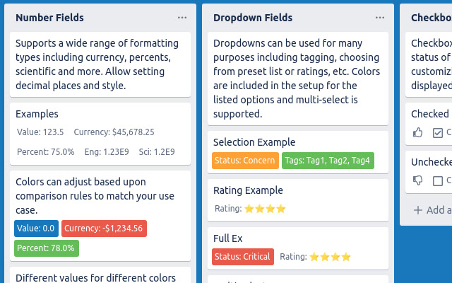 Amazing Fields for Trello  from Chrome web store to be run with OffiDocs Chromium online