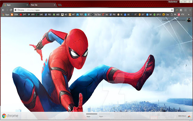 Niesamowity Spider Man Homecoming SuperHero ze sklepu internetowego Chrome do uruchomienia z OffiDocs Chromium online