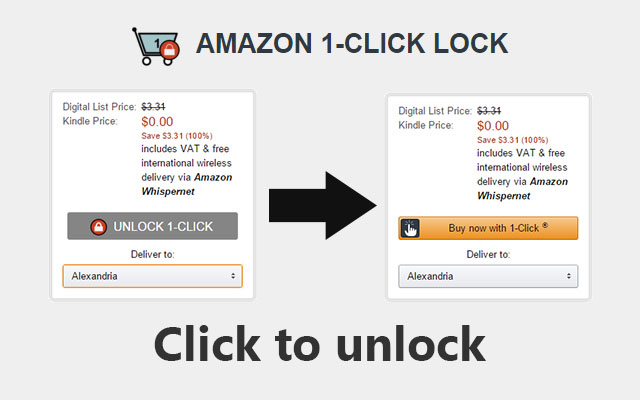 Amazon 1 Click Lock  from Chrome web store to be run with OffiDocs Chromium online