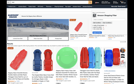 Amazon AI Shopper  from Chrome web store to be run with OffiDocs Chromium online