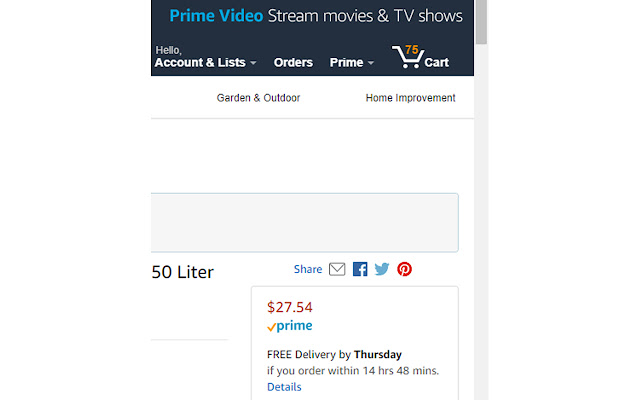 Amazon Cart Hider  from Chrome web store to be run with OffiDocs Chromium online