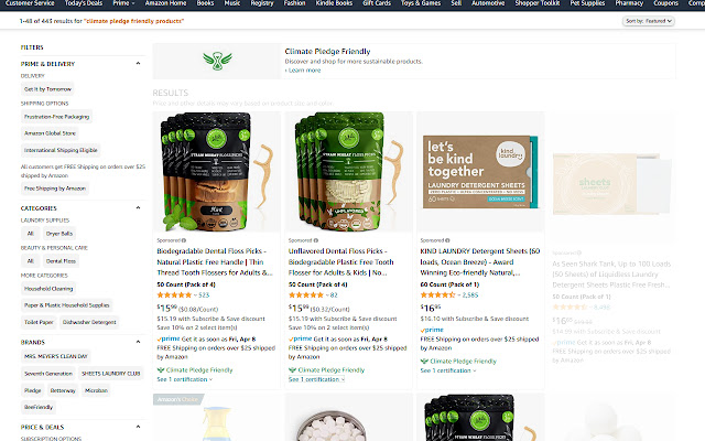 Amazon Climate Filter  from Chrome web store to be run with OffiDocs Chromium online