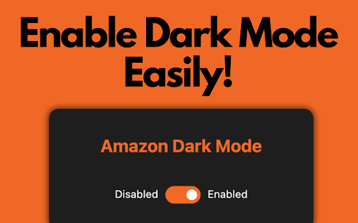 Amazon Dark Mode  from Chrome web store to be run with OffiDocs Chromium online