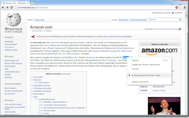 Amazon.de markierten Begriff suchen  from Chrome web store to be run with OffiDocs Chromium online