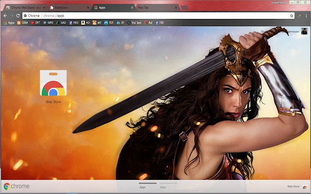 Amazon Diana Wonder Woman Justice League Hero de la boutique en ligne Chrome sera exécuté avec OffiDocs Chromium en ligne