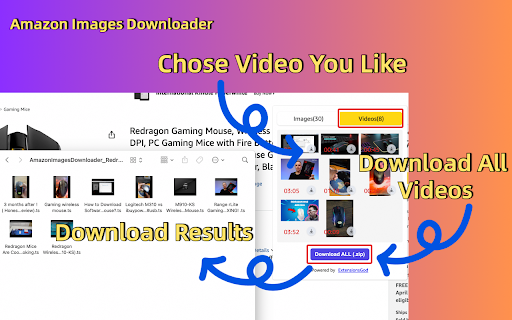 Amazon Images  Videos Downloader  from Chrome web store to be run with OffiDocs Chromium online