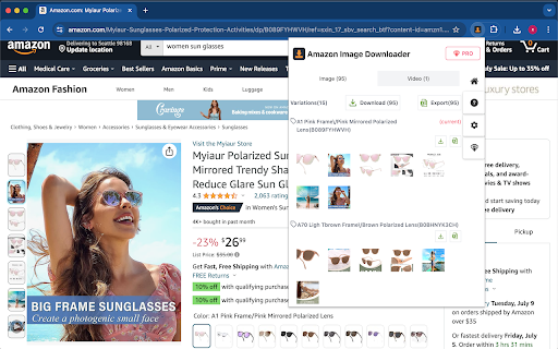 Amazon Image  Video Downloader Bulk Tool  from Chrome web store to be run with OffiDocs Chromium online